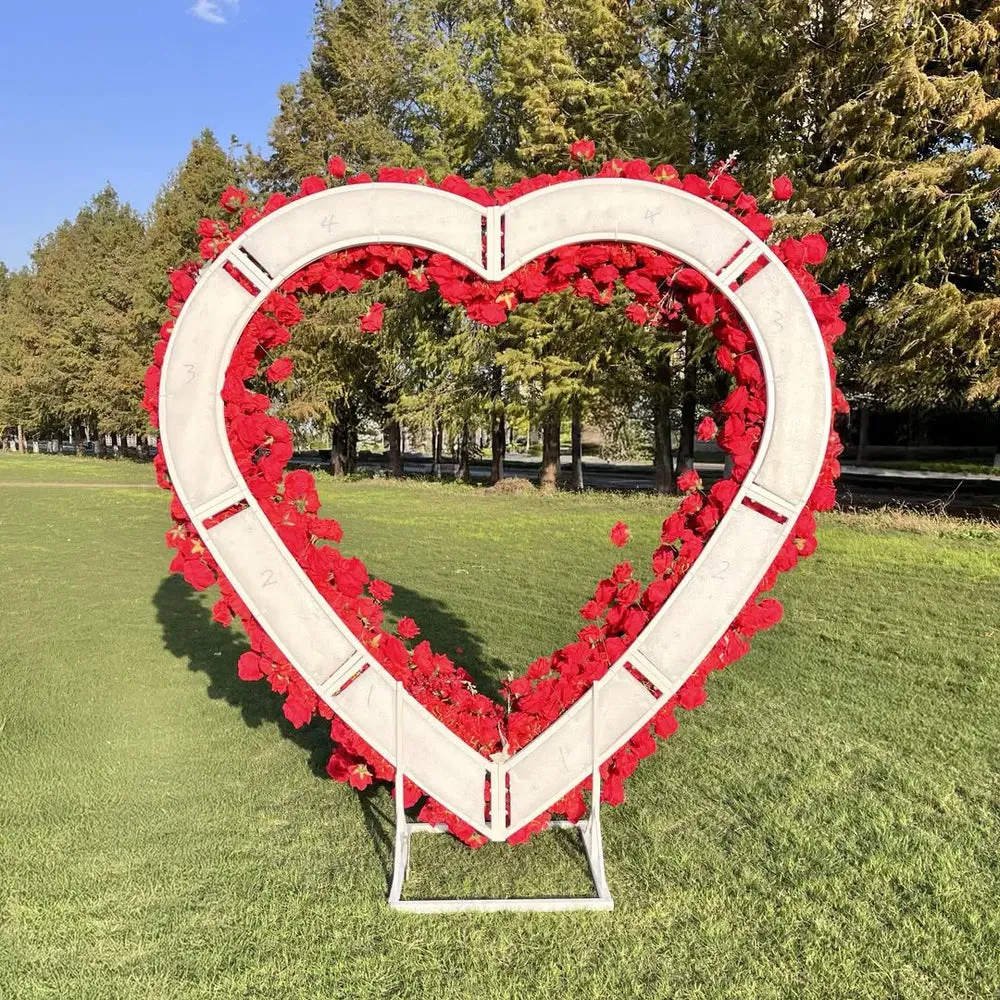 Ybliouke a forma di cuore a forma di arco floreale set proposta di arredamento per feste di nozze