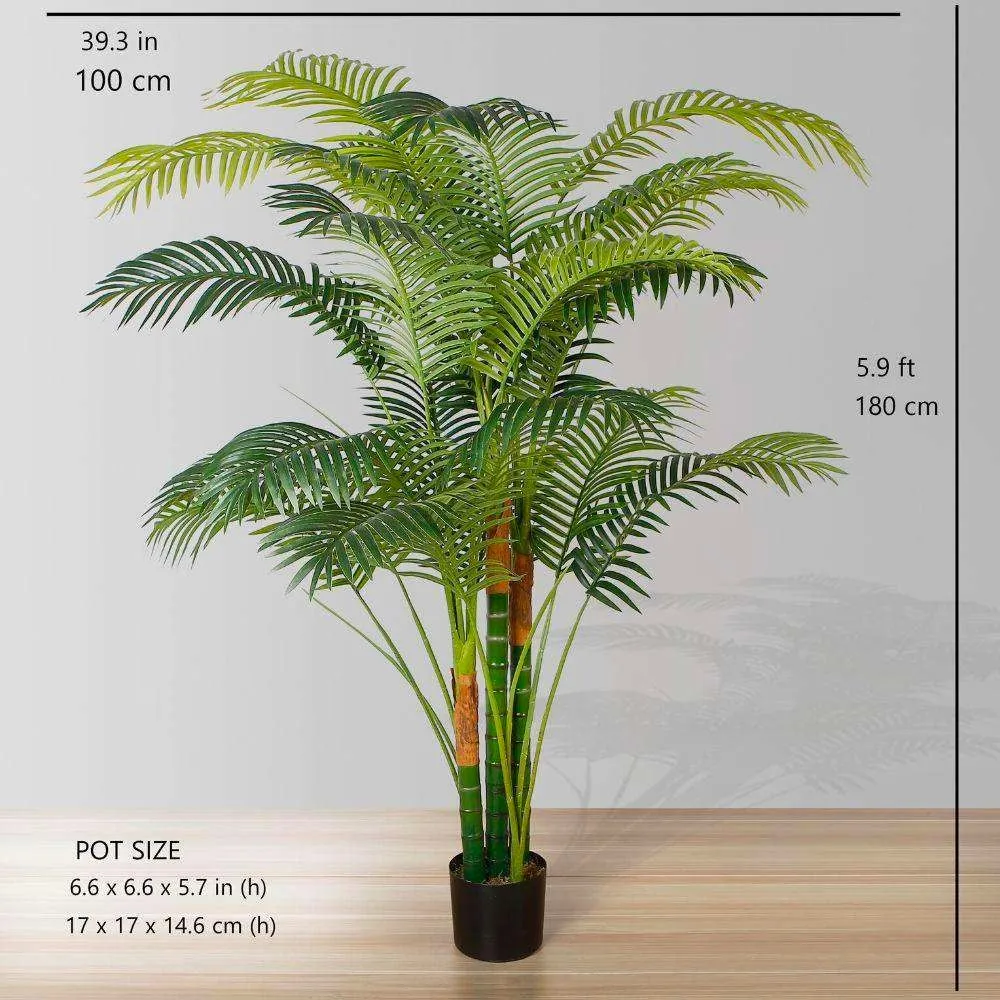 Pianta in vaso di palme artificiale delle Hawaii