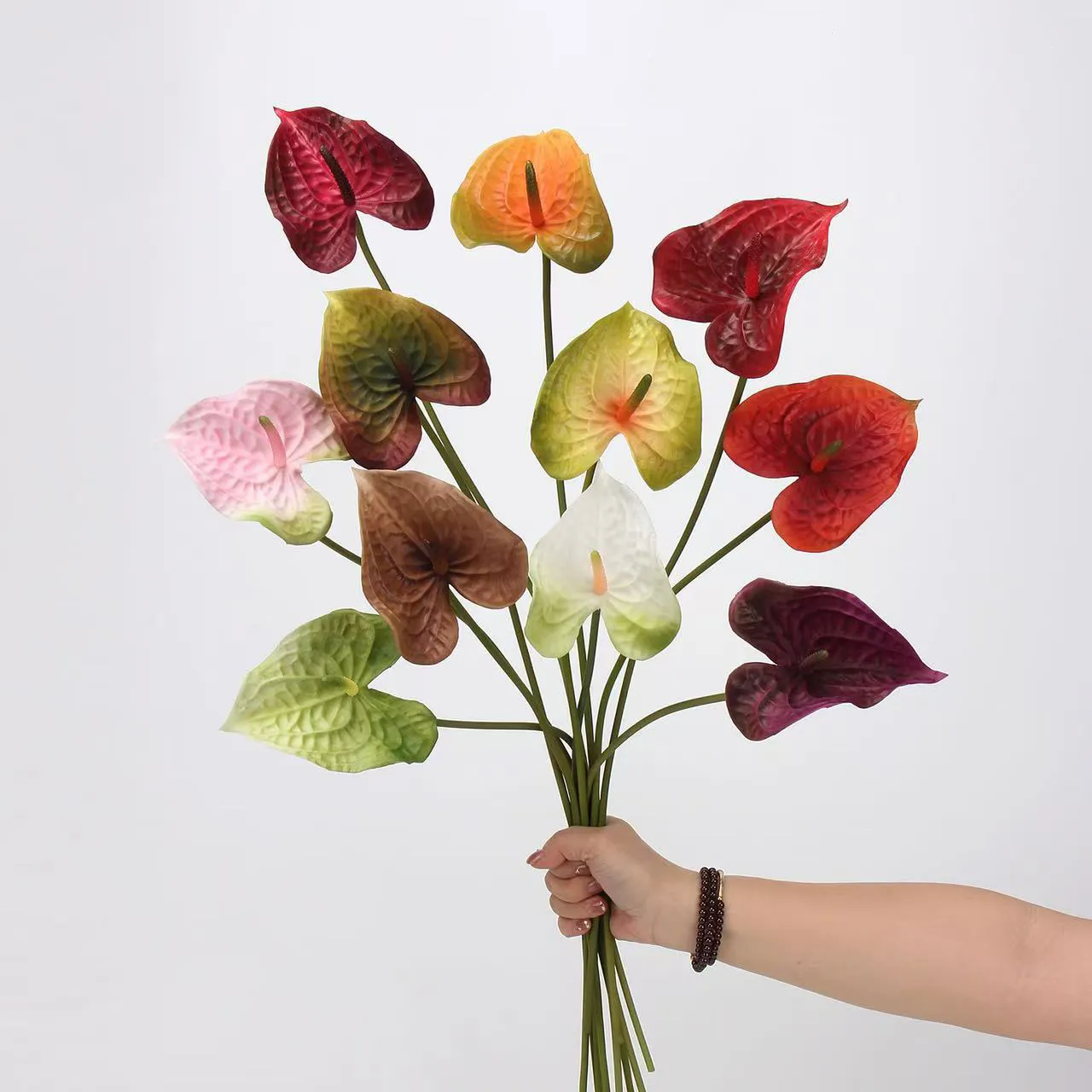 The application of artificial flower pot with flowers