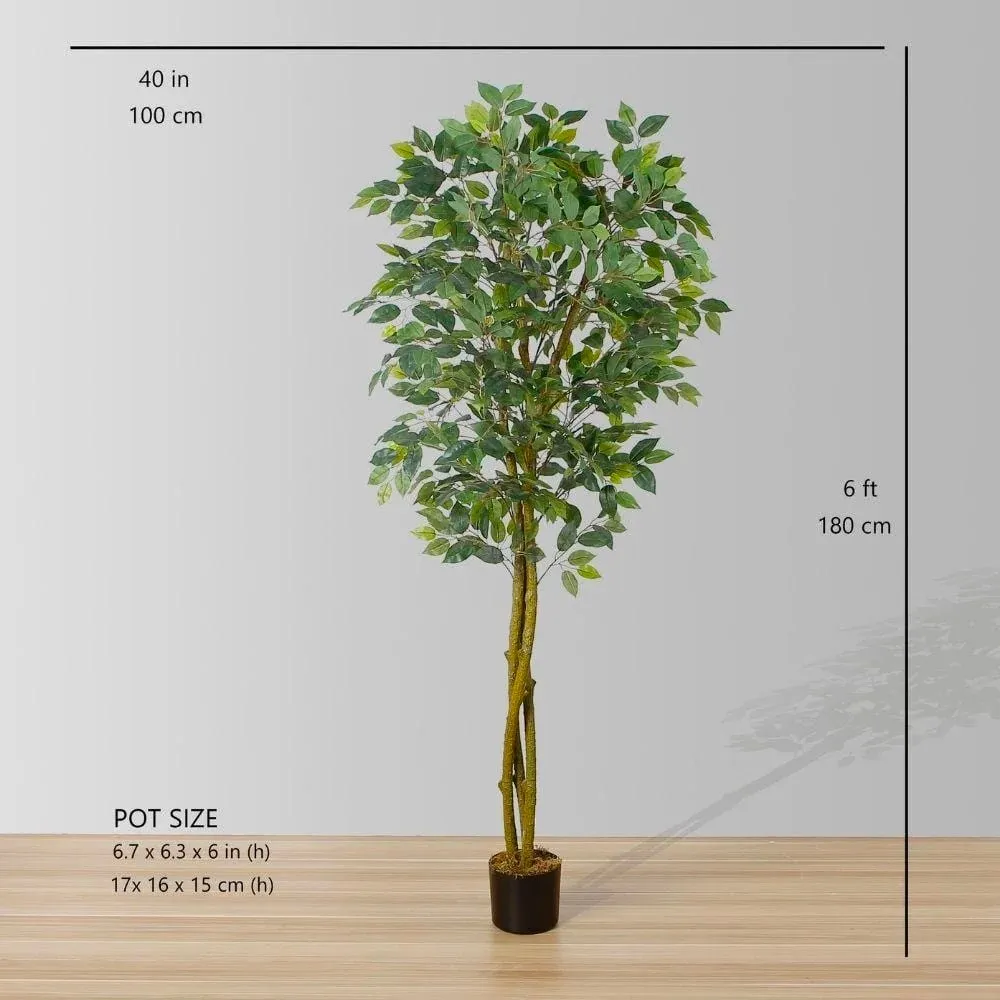 Pianta in vaso artificiale per ficus (dimensioni multiple)