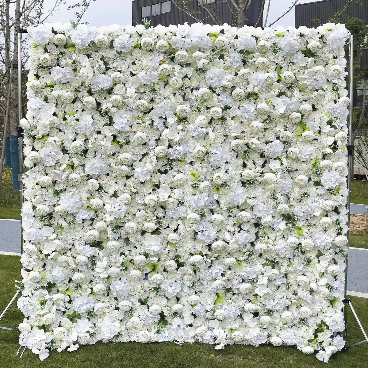 Tessuto da parete di fiori Ybliouke Rolling Up Tenda Floral Backdrop Wedding Party Proposta Decor