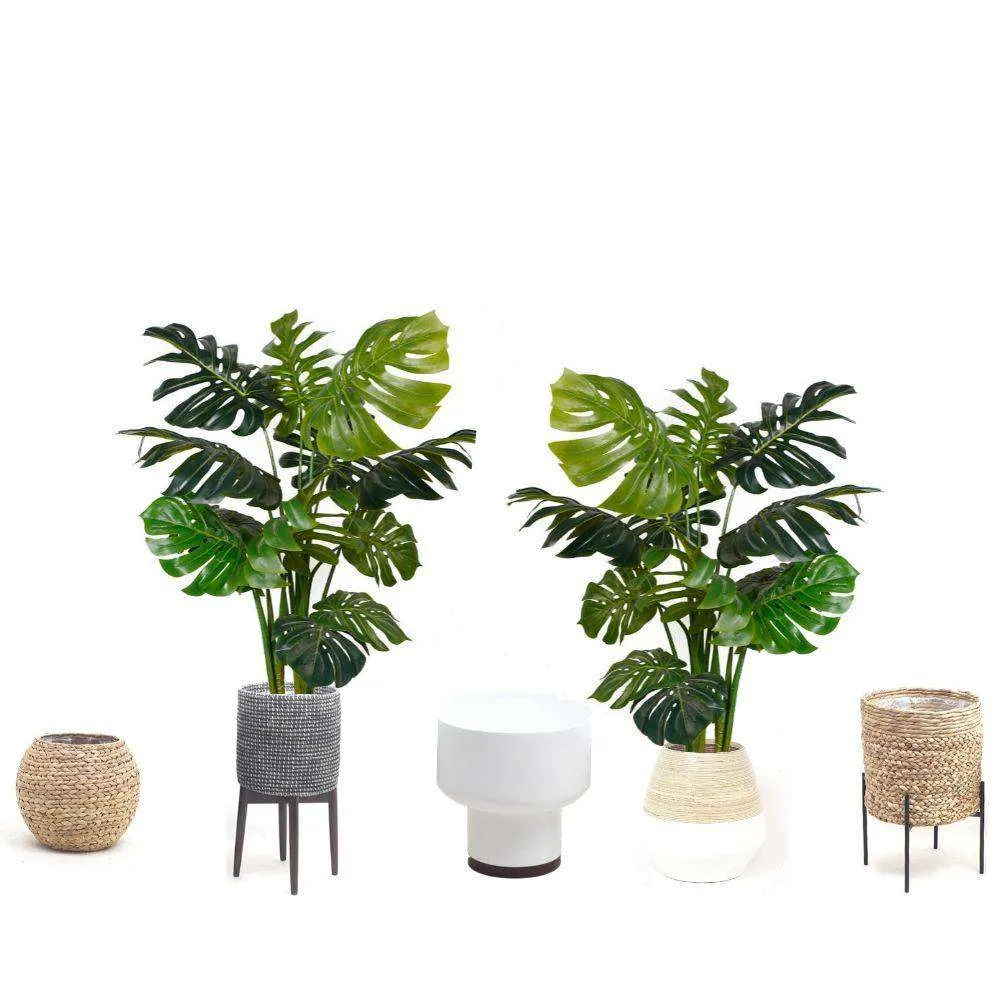 Pianta in vaso Monstera artificiale ambra 45