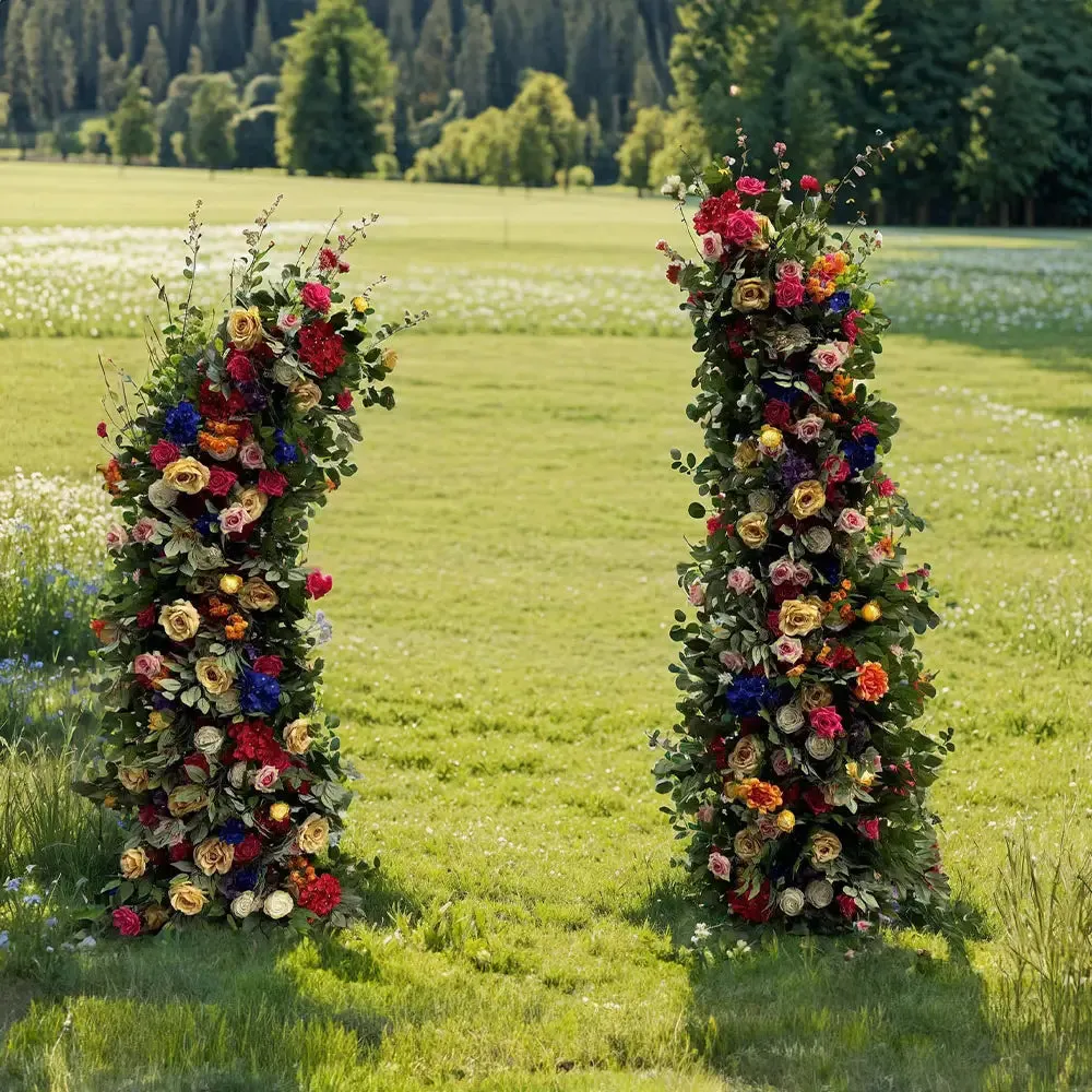 Pilastri floreali per l'arredamento di Flower Arch per decorazioni per feste incluso la cornice