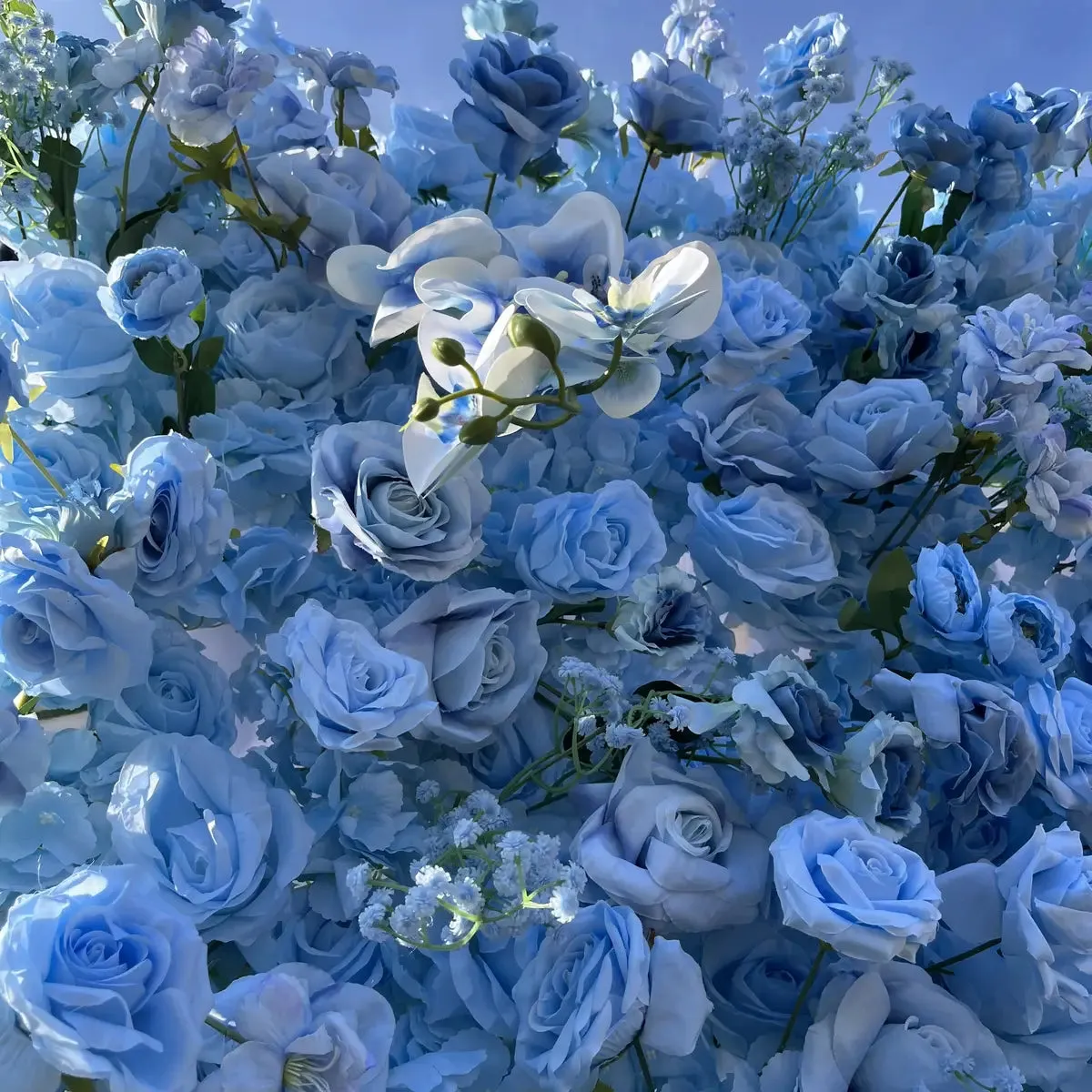 Tessuto da parete di fiori Ybliouke Rolling Up Tenda Floral Backdrop Wedding Party Proposta Decor
