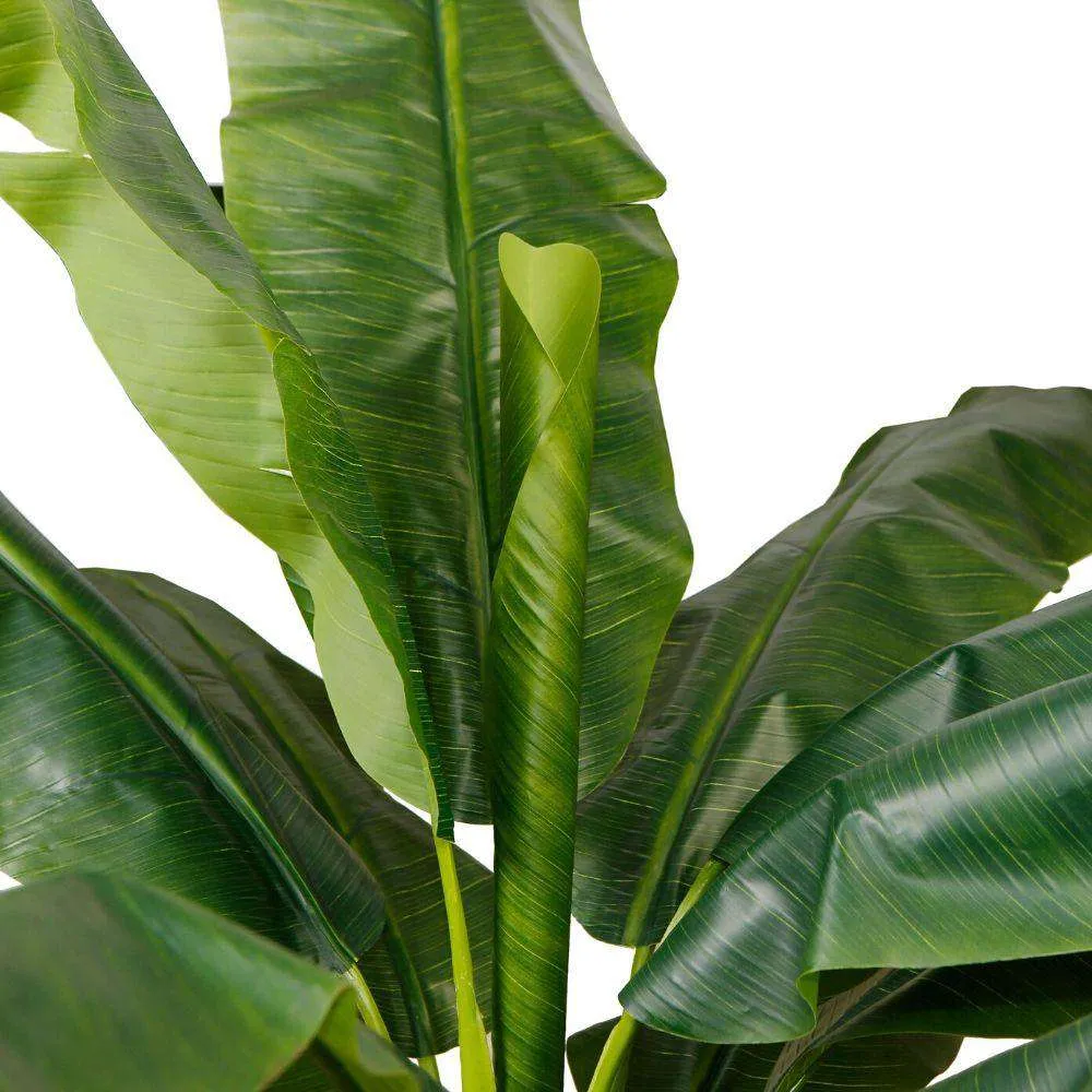 Pianta in vaso di banana artificiale ambra