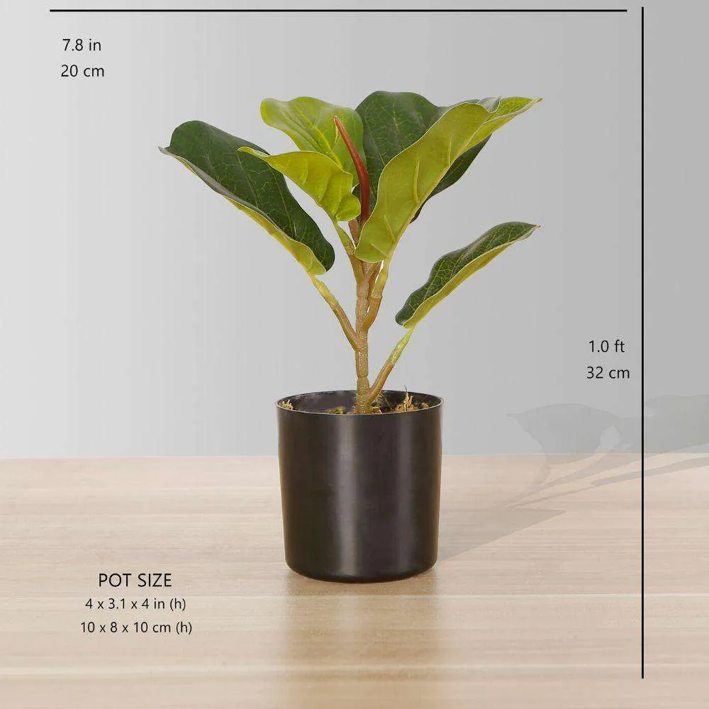 Pianta in vaso a foglia di violino ricca artificiale (dimensioni multiple）