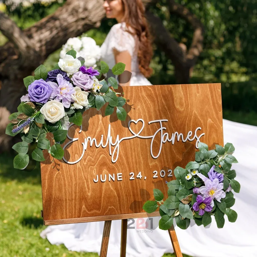 Sign Flower Purple & Green