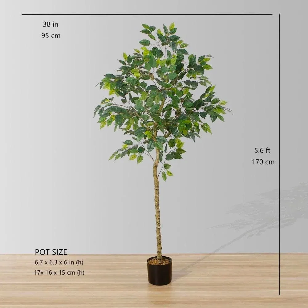 Pianta in vaso artificiale per ficus (dimensioni multiple)