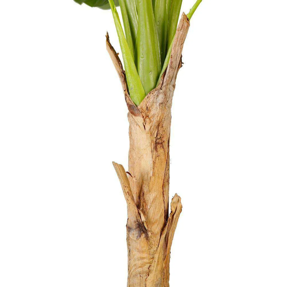 Pianta in vaso di banana artificiale ambra