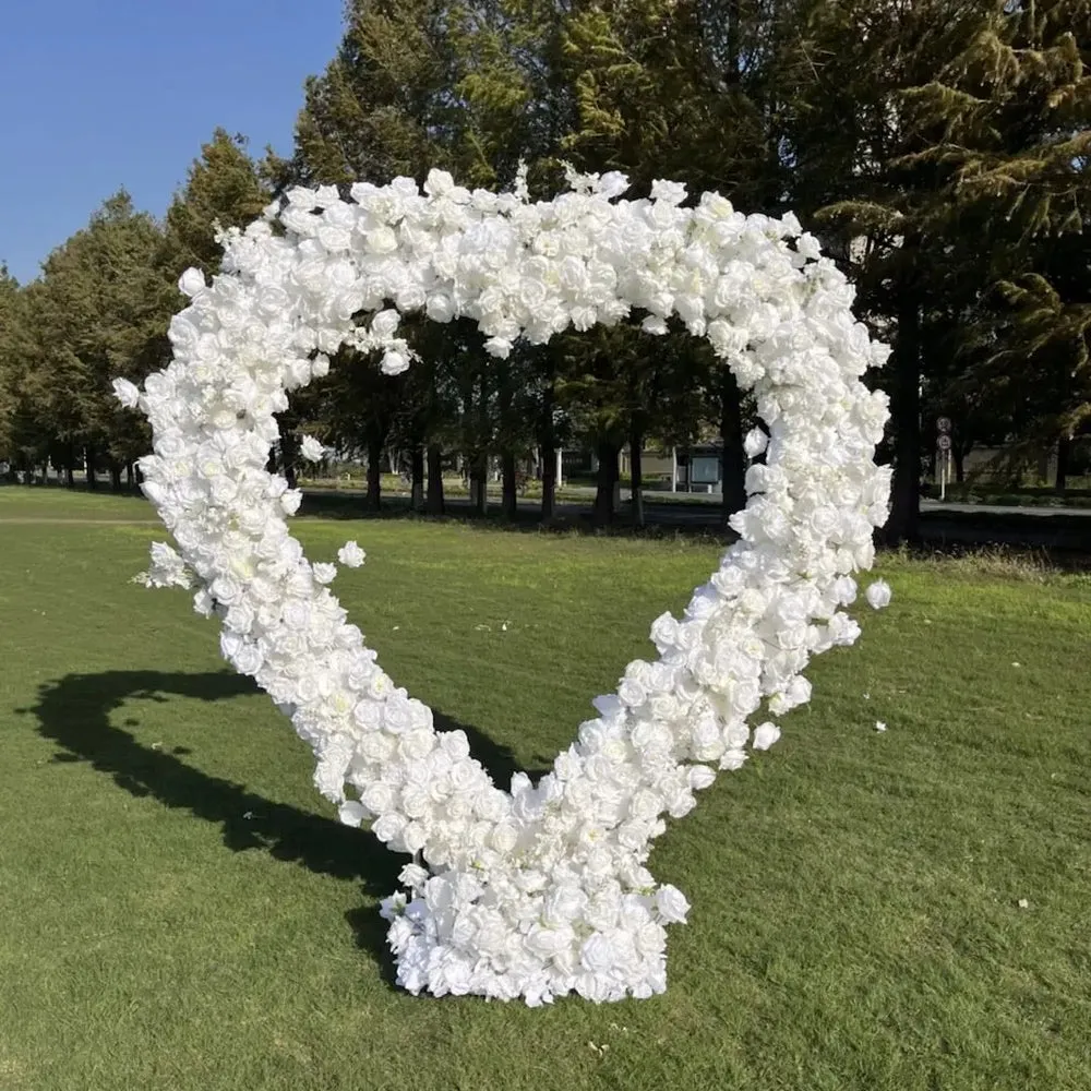 Ybliouke a forma di cuore a forma di arco floreale set proposta di arredamento per feste di nozze