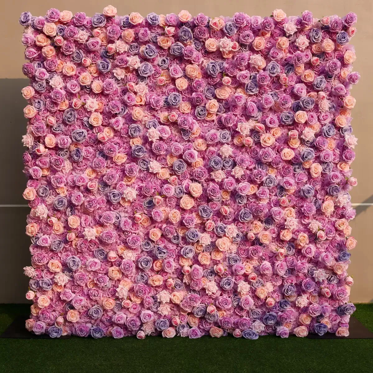 Tessuto da parete di fiori Ybliouke Rolling Up Tenda Floral Backdrop Wedding Party Proposta Decor