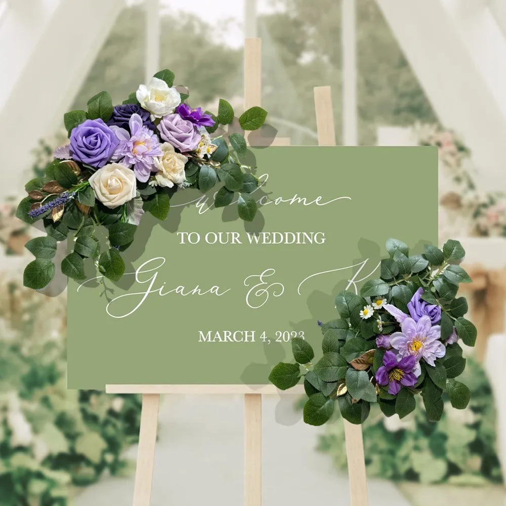 Sign Flower Purple & Green