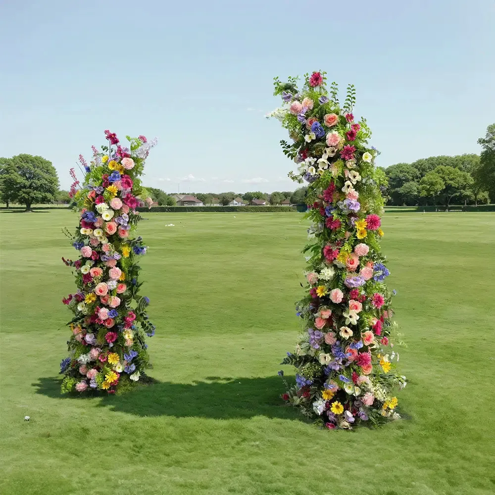 Pilastri floreali per l'arredamento di Flower Arch per decorazioni per feste incluso la cornice