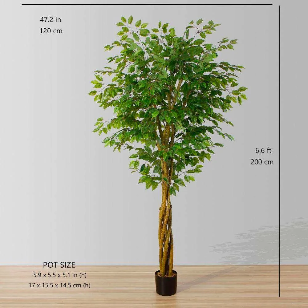 Pianta in vaso artificiale per ficus (dimensioni multiple)